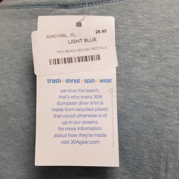 NWT Dumpster Diver Blue Graphic Pocket Tee Shirt - Picture 3 of 4